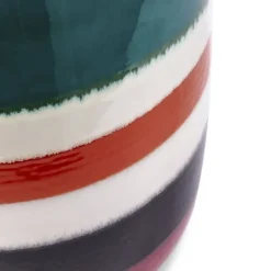 Striped Pill Side Table