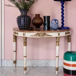 Striped Pill Side Table