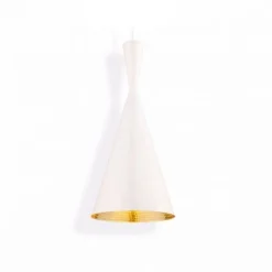 Suspension Beat Light Tall LED - Blanc / Laiton (Outlet)