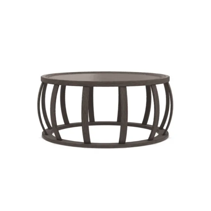 Table basse Loto 80 cm - Chêne fumé (Outlet)