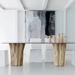 Table Brick - Pied bois