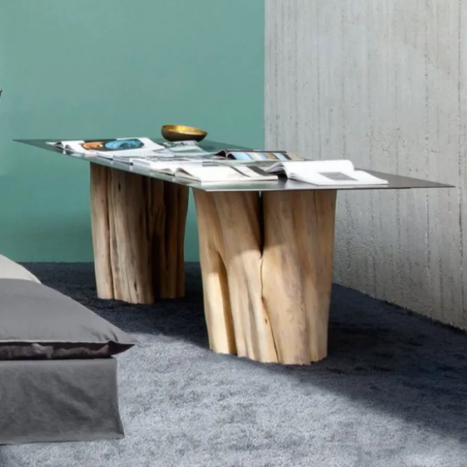 Table Brick - Pied bois