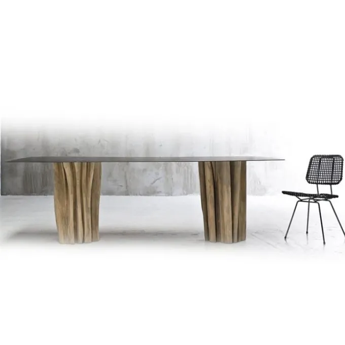 Table Brick - Pied bois