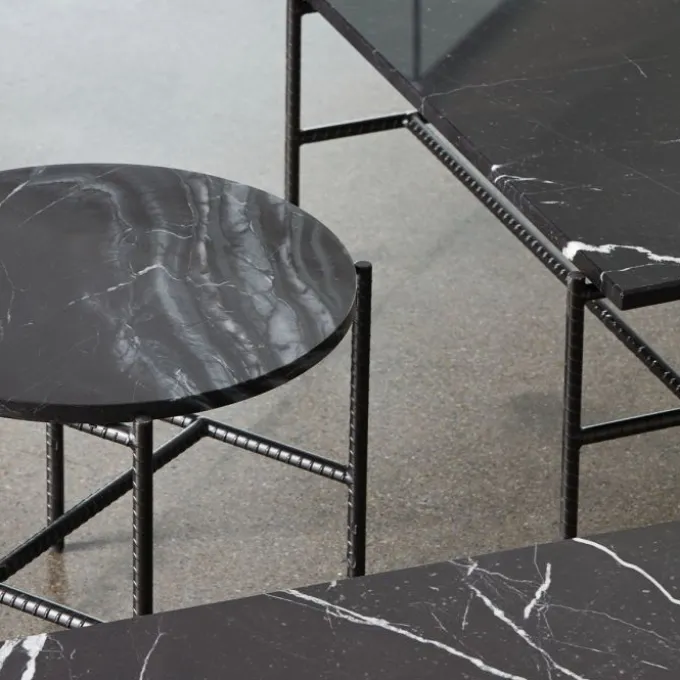 Table d'appoint / Rebar Marbre rond