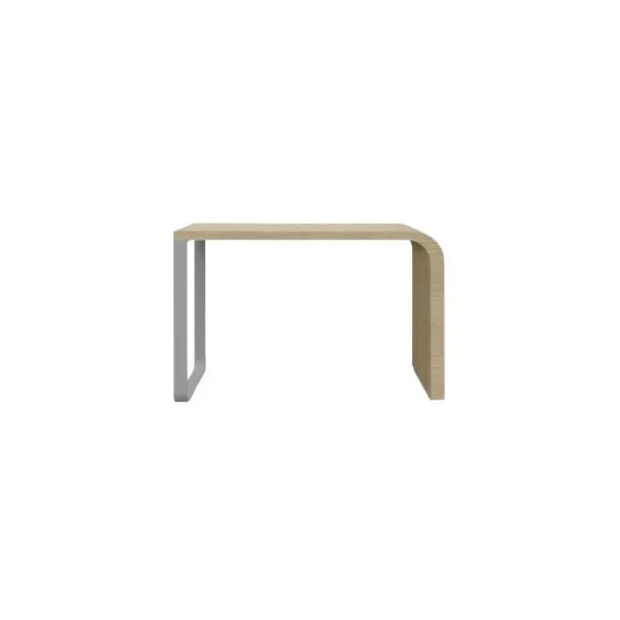 Table haute Brunch 140 cm - Chêne blanchi / Chrome mat (Outlet)
