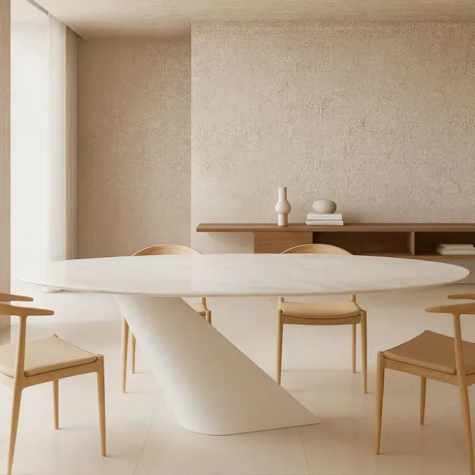 Table Ovale O Brillante