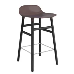 Tabouret de bar Form pied en chêne noir