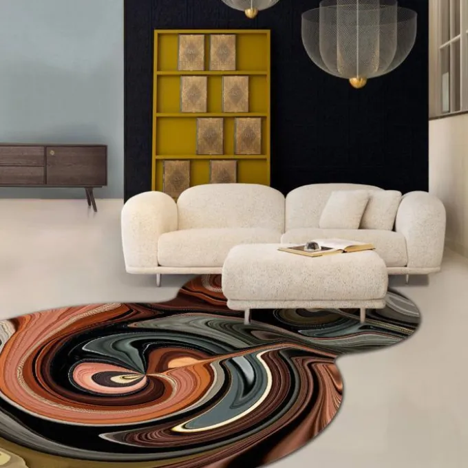 Tapis Liquid Layers organique 300 x 185 cm - Agate (Outlet)