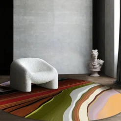 Tapis Liquid Layers rond