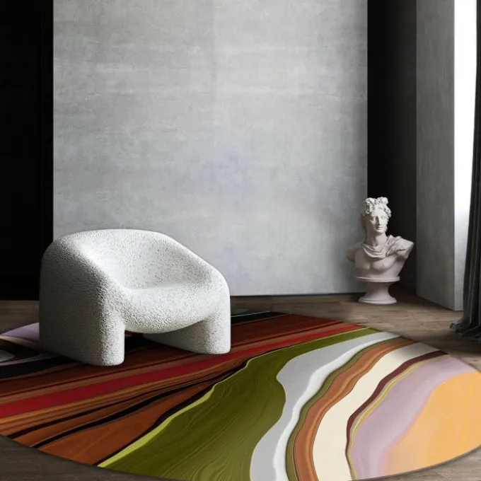 Tapis Liquid Layers rond