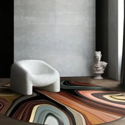 Tapis Liquid Layers rond