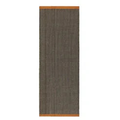 Tapis noir Line - New Zealand Wool