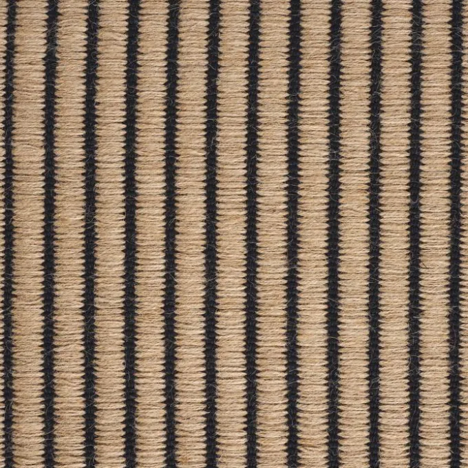 Tapis noir Line - New Zealand Wool