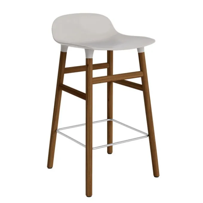 Tarouret de bar Form pieds en noyer