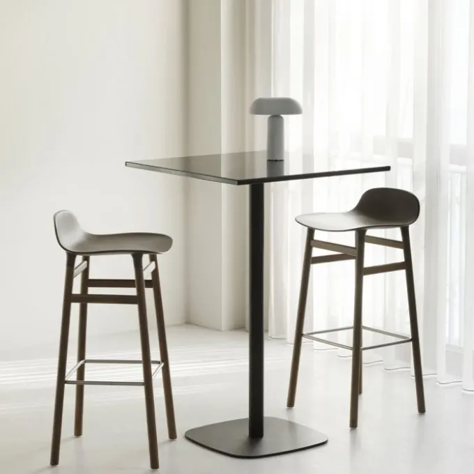 Tarouret de bar Form pieds en noyer