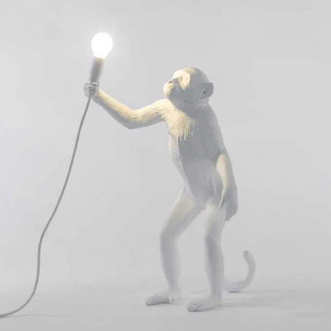 The Monkey Lamp Standing blanc - Indoor