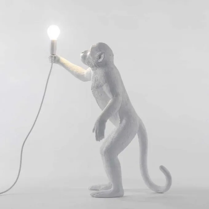 The Monkey Lamp Standing blanc - Indoor