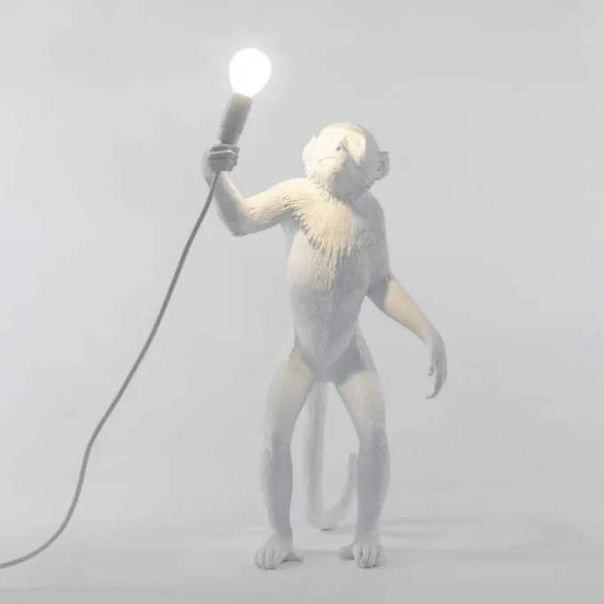 The Monkey Lamp Standing blanc - Indoor
