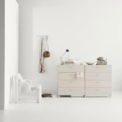 Two wide Relief drawers with legs