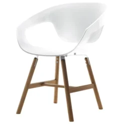 VAD Wood fauteuil bois / Blanc - (Outlet)
