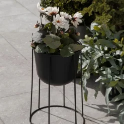 Wire base socle pour pot noir H60 cm
