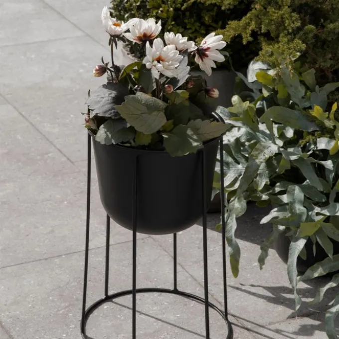 Wire base socle pour pot noir H60 cm