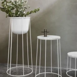 Wire pot blanc